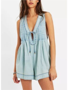 Free People - Webster Denim Romper